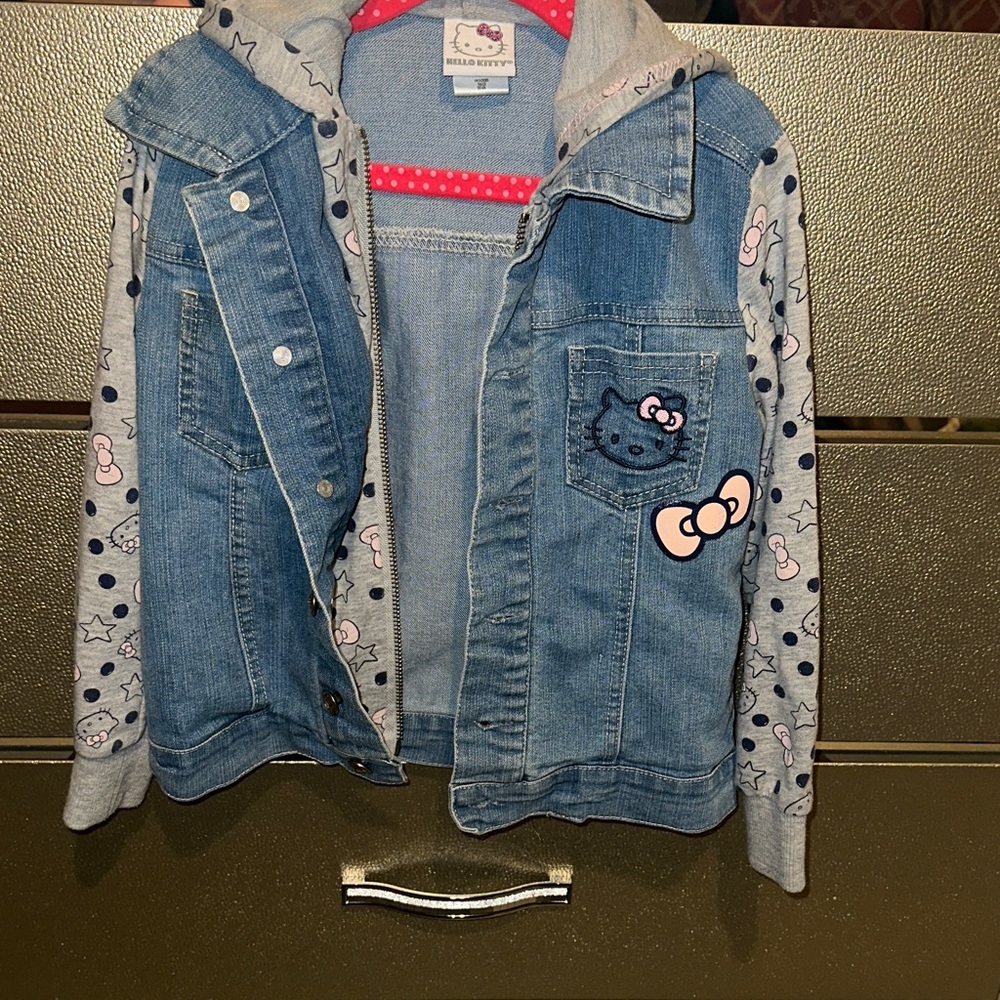 Hello Kitty Blue and Gray Kids Jean Jacket
